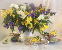 Без бренда «Натюрморт из мимоз и колокольчиков» в Комсомольске-на-Амуре