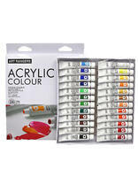 Без бренда «Коробка 24 шт.: Акриловые краски «Две картинки» 24 шт. по 12 мл, проф. пигмент» в Комсомольске-на-Амуре