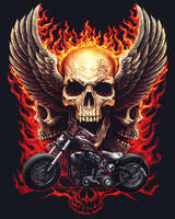 Без бренда «Коробка 20 шт: Пылающий череп с крыльями» в Комсомольске-на-Амуре