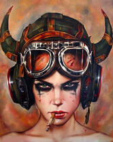 Без бренда «Девушка в шлеме с сигаретой» в Комсомольске-на-Амуре