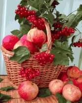 Без бренда «Плетёная корзина с калиной и яблоками» в Комсомольске-на-Амуре