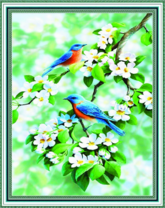 Без бренда «Две птички на цветущей яблоне» в Комсомольске-на-Амуре в интернет-магазине  Без бренда «Две птички на цветущей яблоне» в Комсомольске-на-Амуре