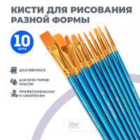 Без бренда «Коробка 250 шт.: Кисти для рисования набор (10 шт)» в Комсомольске-на-Амуре