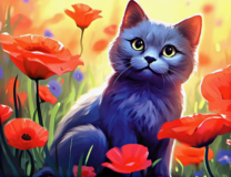 Без бренда «Серый котик и маки» в Комсомольске-на-Амуре в интернет-магазине  Без бренда «Серый котик и маки» в Комсомольске-на-Амуре