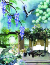 Без бренда «Сад с беседкой, цветами и птицей» в Комсомольске-на-Амуре в интернет-магазине  Без бренда «Сад с беседкой, цветами и птицей» в Комсомольске-на-Амуре