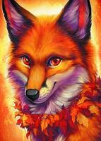 Без бренда «Хитрая лиса с осенним венком» в Комсомольске-на-Амуре в интернет-магазине  Без бренда «Хитрая лиса с осенним венком» в Комсомольске-на-Амуре